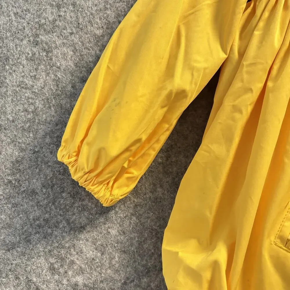 Polo Ralph Lauren Jacket Girls 4 Yellow Hooded Button Raincoat Vintage